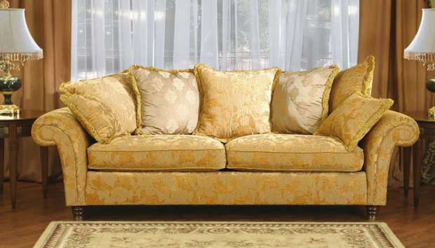 обивка дивана из жаккардовой ткани